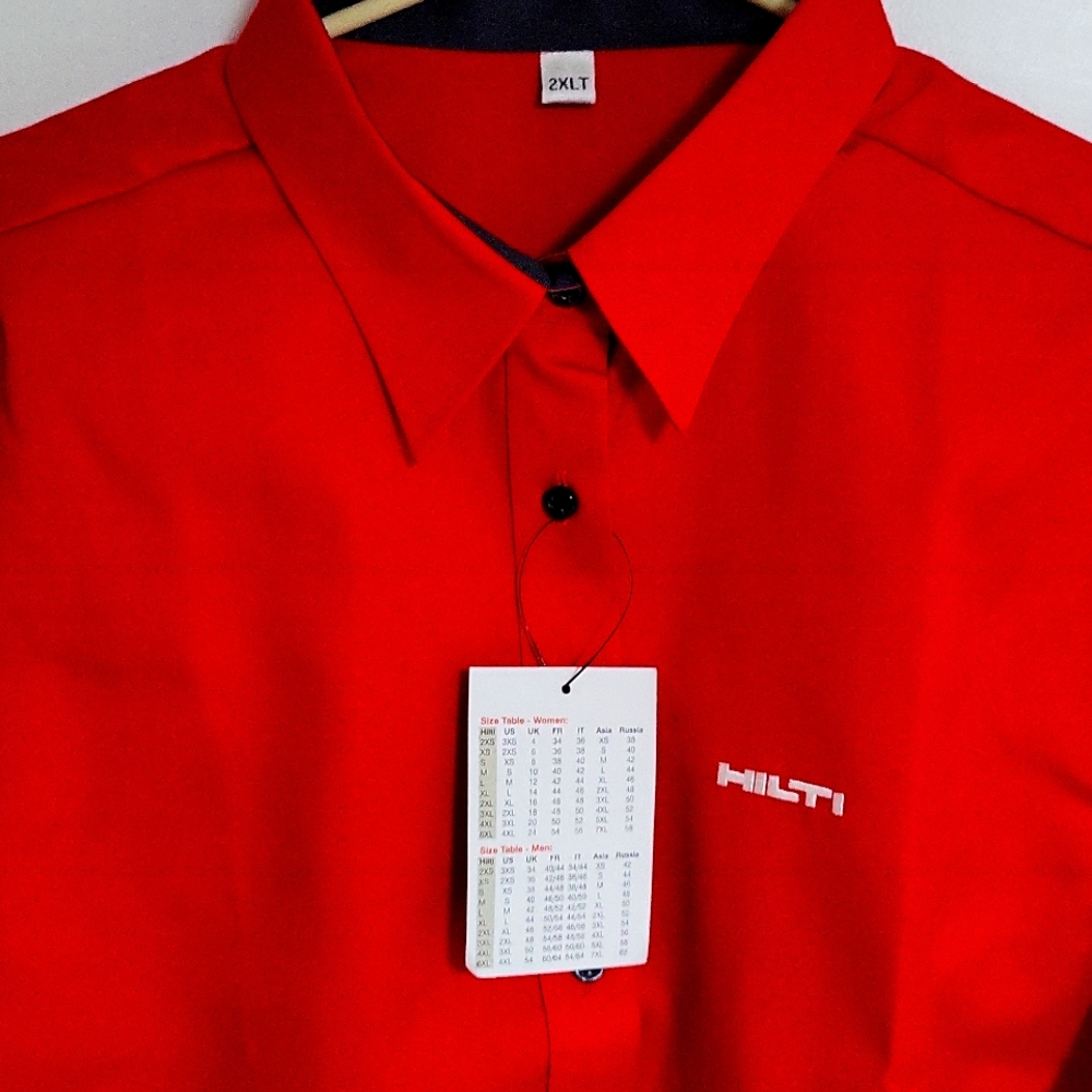 Hilti ladies long sleeve polo shirt red US,XL size, Brand new D78467. - Picture 2 of 7